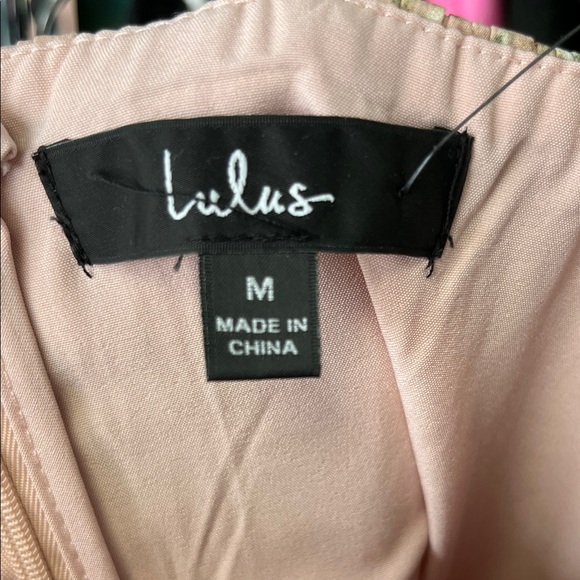 Lulu's Blush Pink Floral Pleated Maxi Dress - Picture 4 of 7